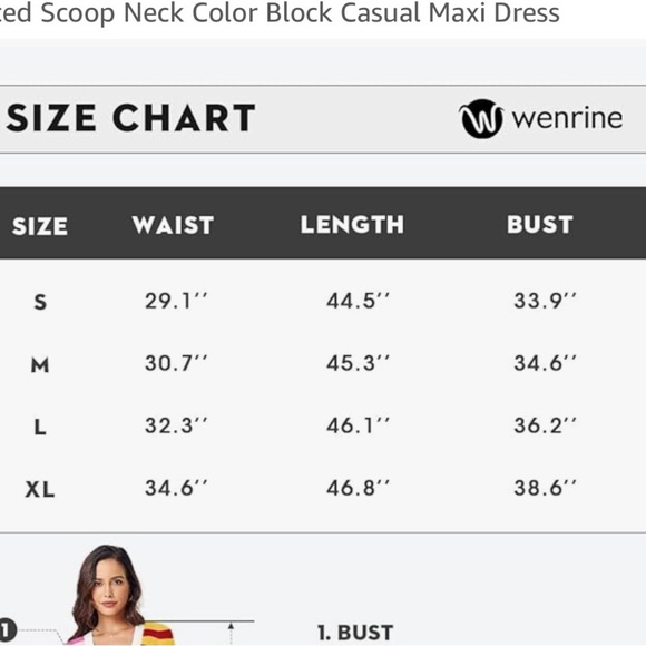 Wenrine Striped Dress Summer Knitted Scoop Neck M Color Block Casual Maxi Dress - Picture 9 of 10